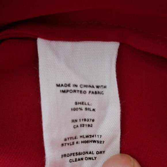 Helmut Lang Red 100% Silk Sleeveless Top - Picture 5 of 5